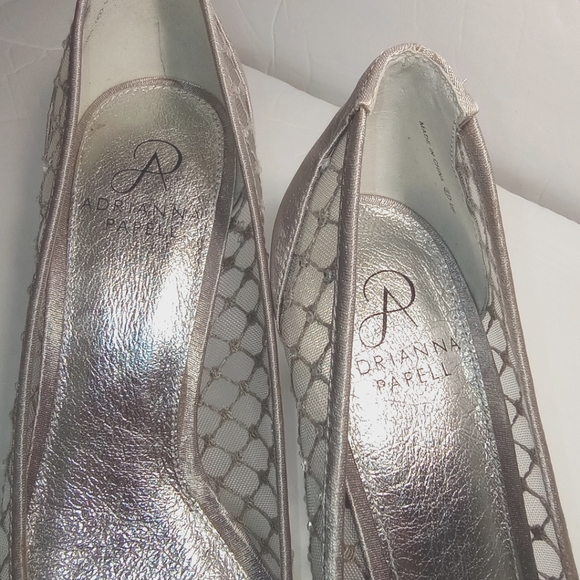Adrianna Papell Jamie Evening Pumps Silver Rhinestone Women's Shoes Size 8.5 - Picture 8 of 14